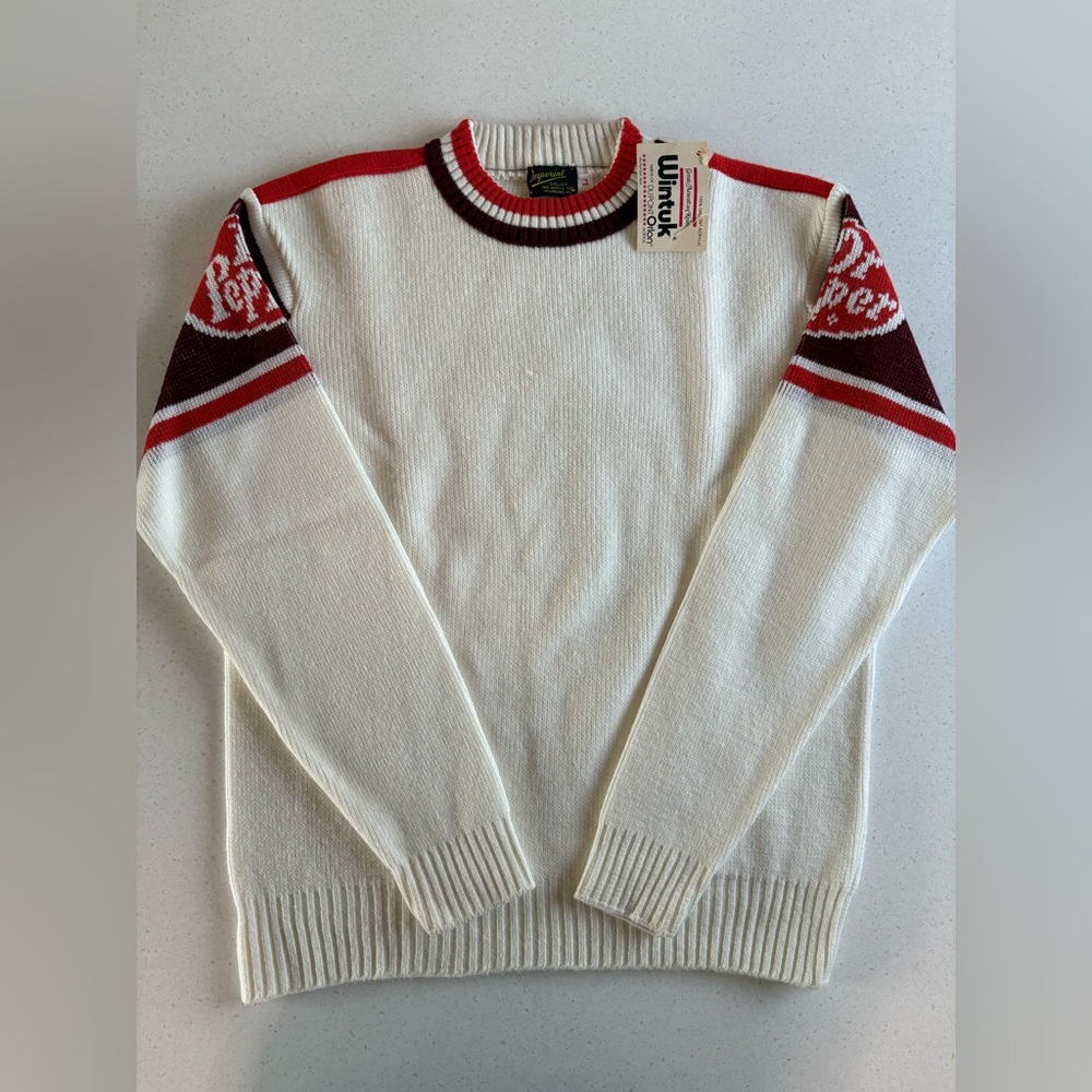 Vintage NWT Men’s Imperial Orlon Dr Pepper Knit Sweater